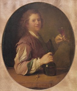 Autorretrato del artista bebiendo, 1724